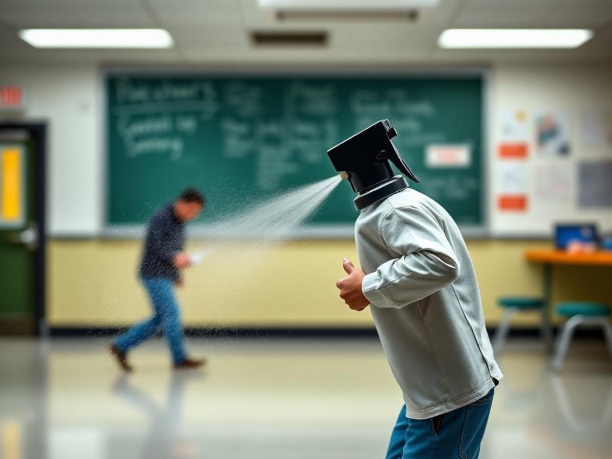 Teacher Arrested for Absolutely Wrecking School With Poop Spray