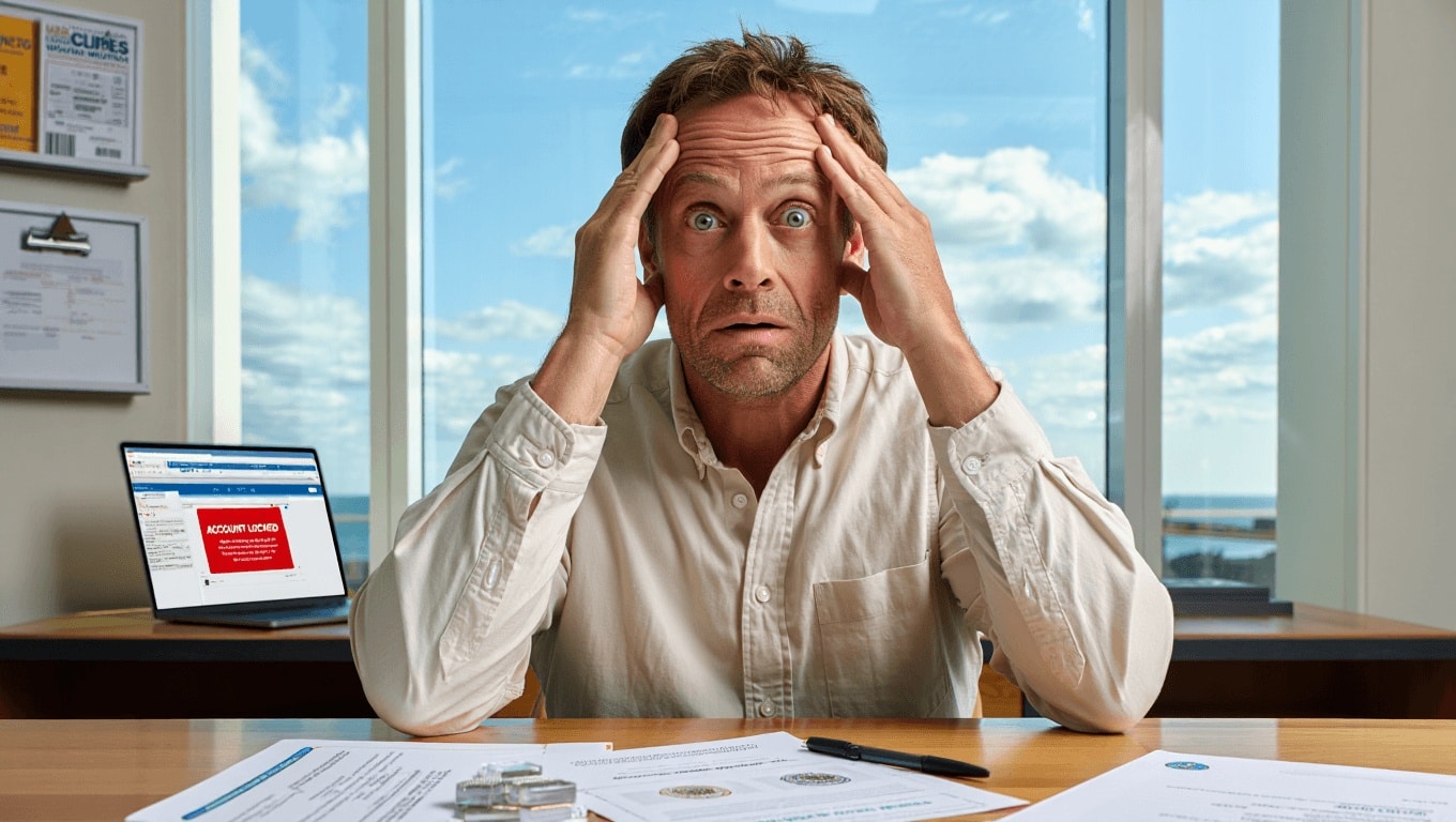 Mega Millions winning numbers beside a North Carolina Lottery ticket, as a prize is held up over a Social Security number debt mix-up.