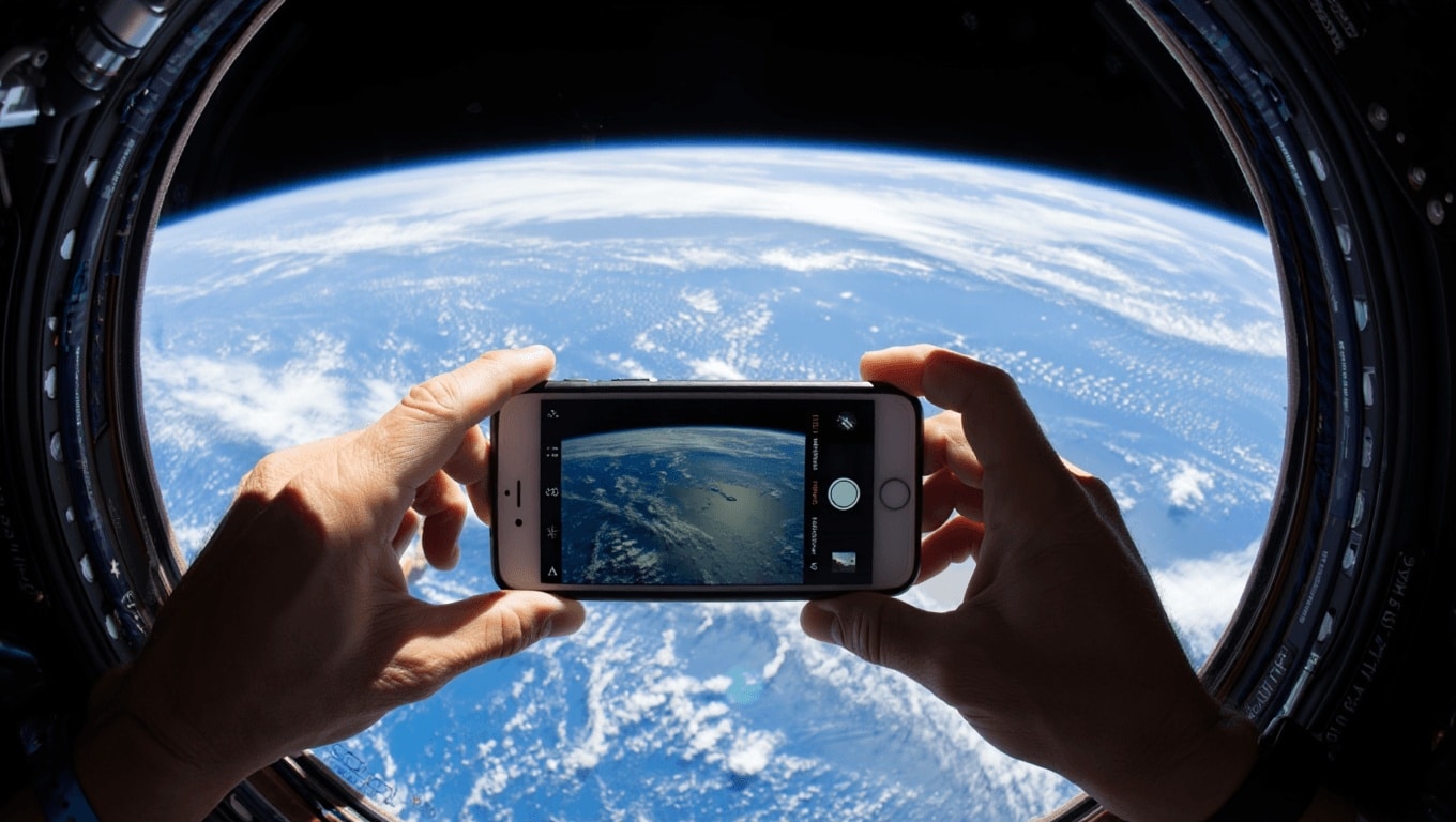 An Astronaut Filmed an ‘Earthset’ With His Phone, Proving Humans Really Did Go to Space