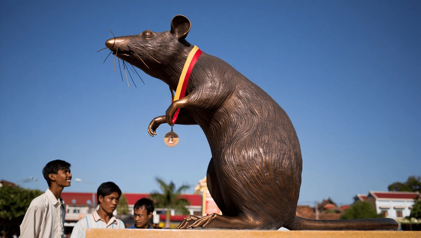 Why Cambodia Built a Giant Rat Statue Wearing a Medal of Honor