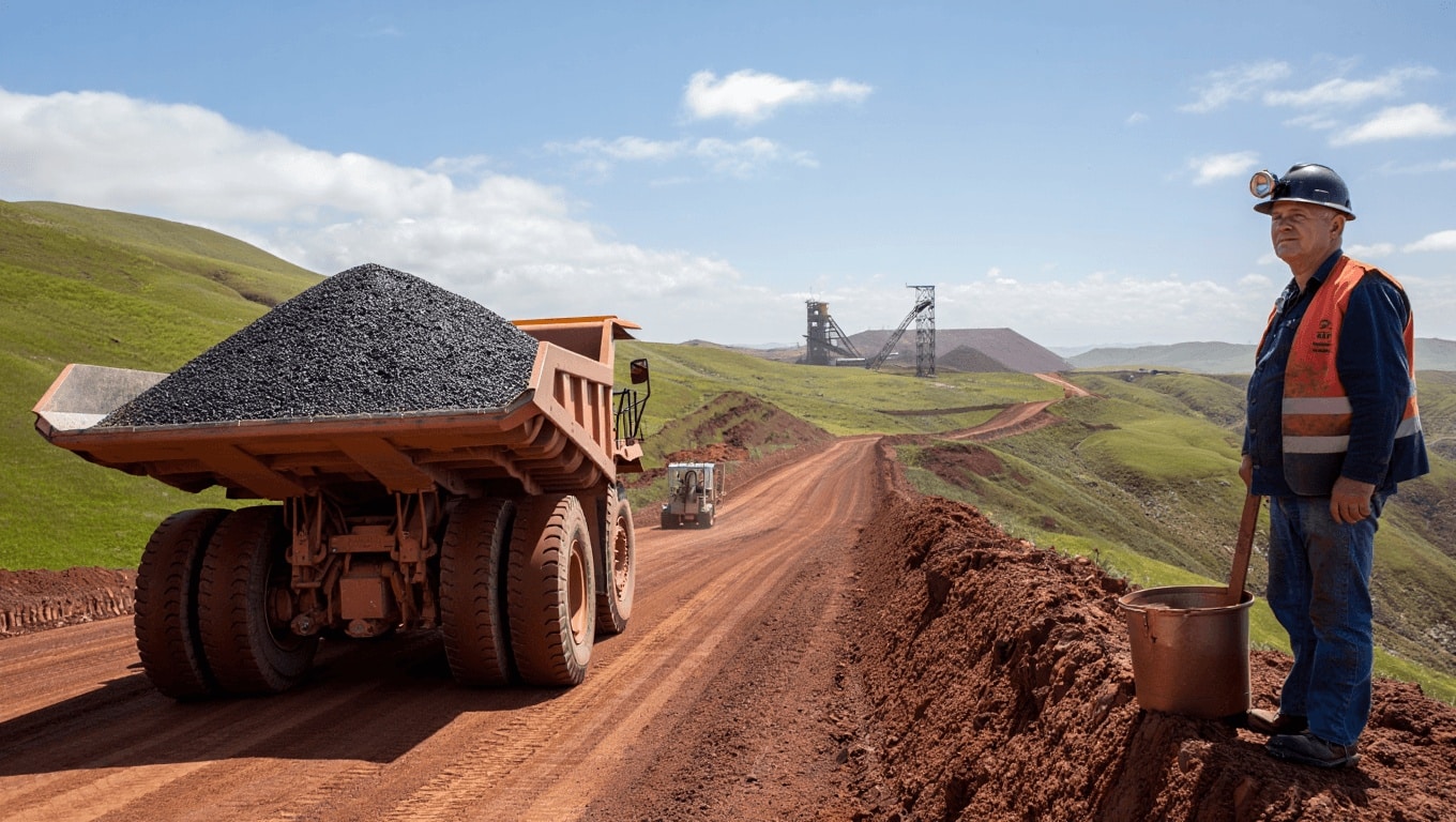 Mining operations in Victoria, Australia, where antimony and critical minerals are emerging as key resources for clean energy technologies.