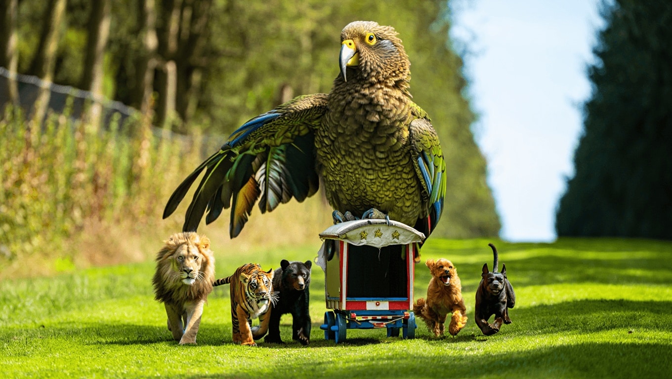 How a Disabled Parrot Named Bruce Became the Alpha of His Circus