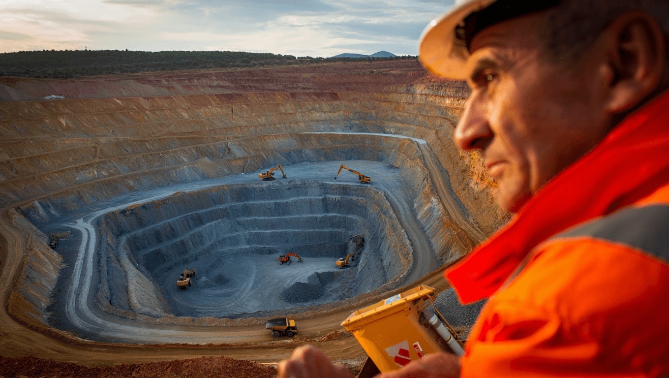 Rare-earth mining exploration site in Campo de Montiel, Spain, where a major monazite deposit could supply European industry.