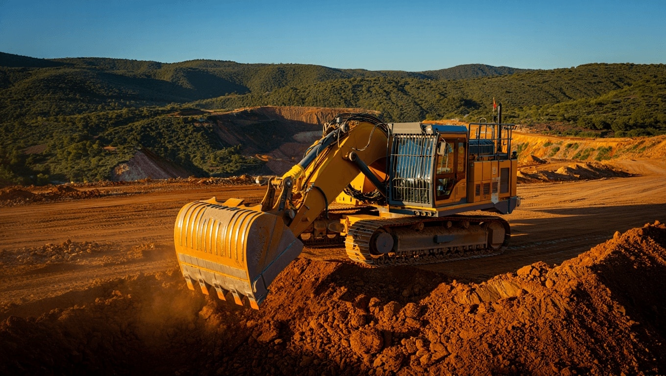 Rare-earth mining exploration site in Campo de Montiel, Spain, where a major monazite deposit could supply European industry.