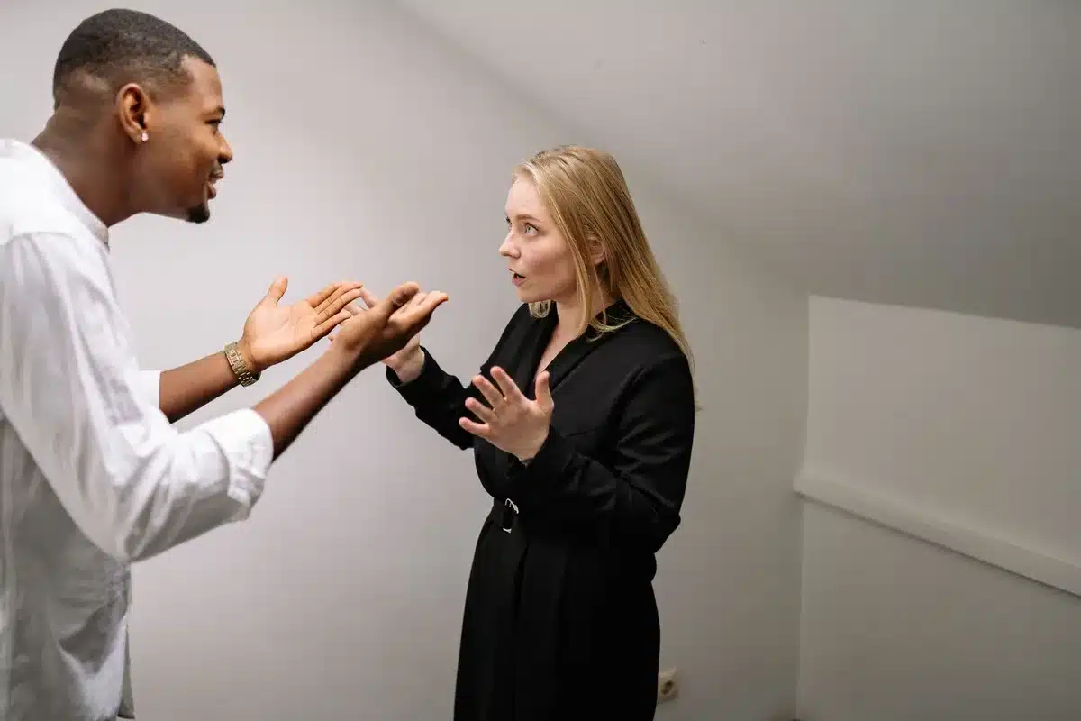 Partners engaged in thoughtful conflict repair and reconnection
