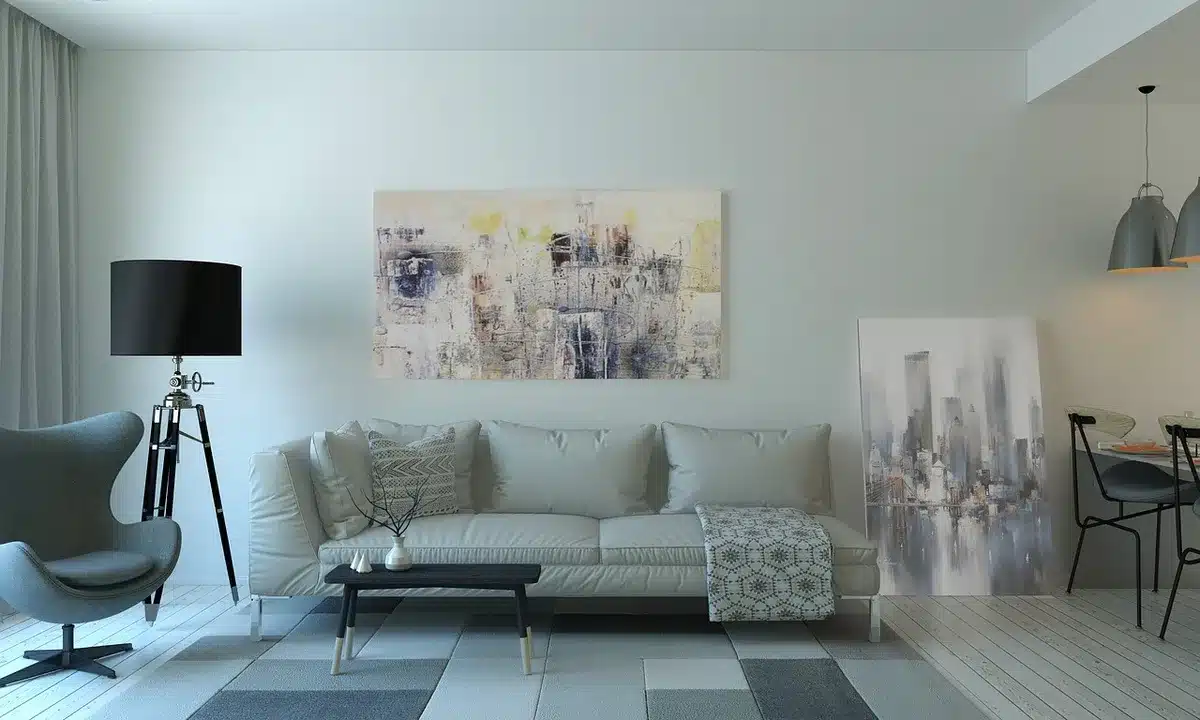 Partners sitting apart on a couch showing reduced communication